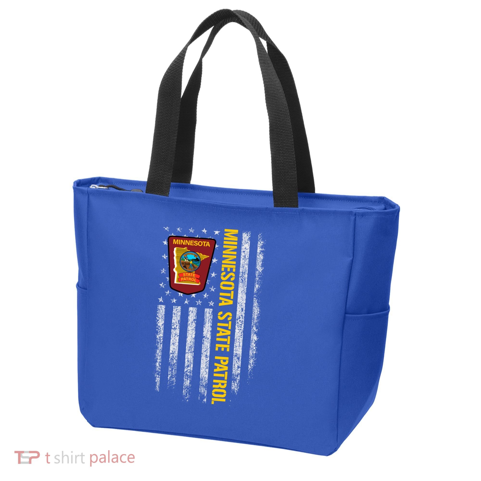 Minnesota State Patrol American Flag Tote Bag