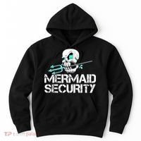 Mermaid Security Pirate Skull Swim Team Swimmer Hoodie thumb 0