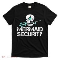 Mermaid Security Pirate Skull Swim Team Swimmer T-Shirt thumb 0