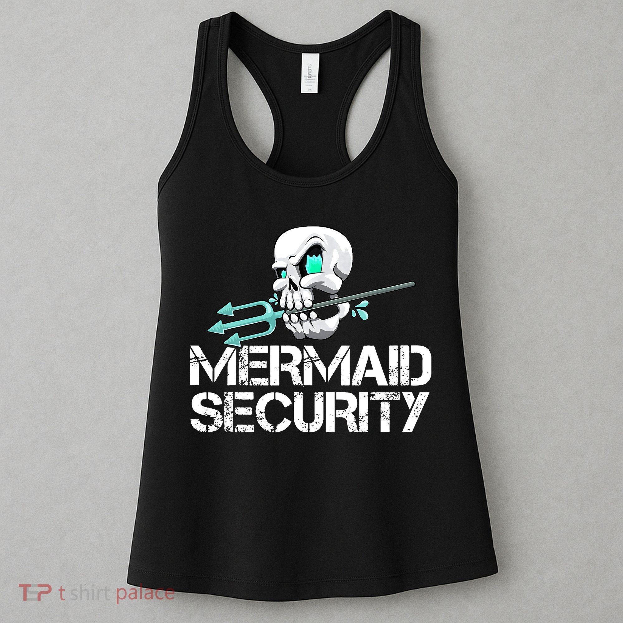 Mermaid Security Pirate Skull Swim Team Swimmer Women's Tank Top