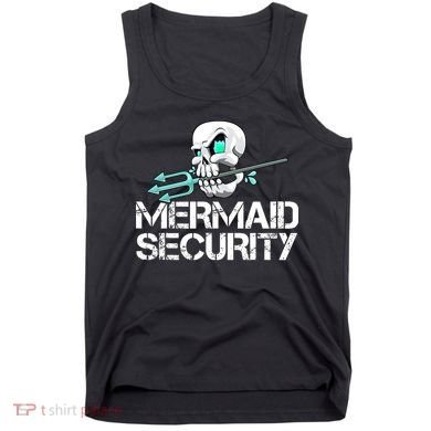 Mermaid Security Pirate Skull Swim Team Swimmer Tank Top