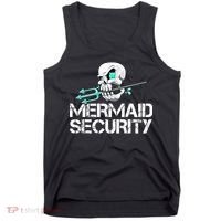 Mermaid Security Pirate Skull Swim Team Swimmer Tank Top thumb 0