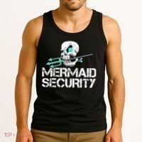 Mermaid Security Pirate Skull Swim Team Swimmer Tank Top thumb 3
