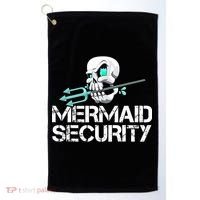 Mermaid Security Pirate Skull Swim Team Swimmer Golf Towel thumb 0