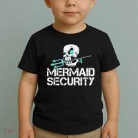 Mermaid Security Pirate Skull Swim Team Swimmer Toddler T-Shirt thumb 2