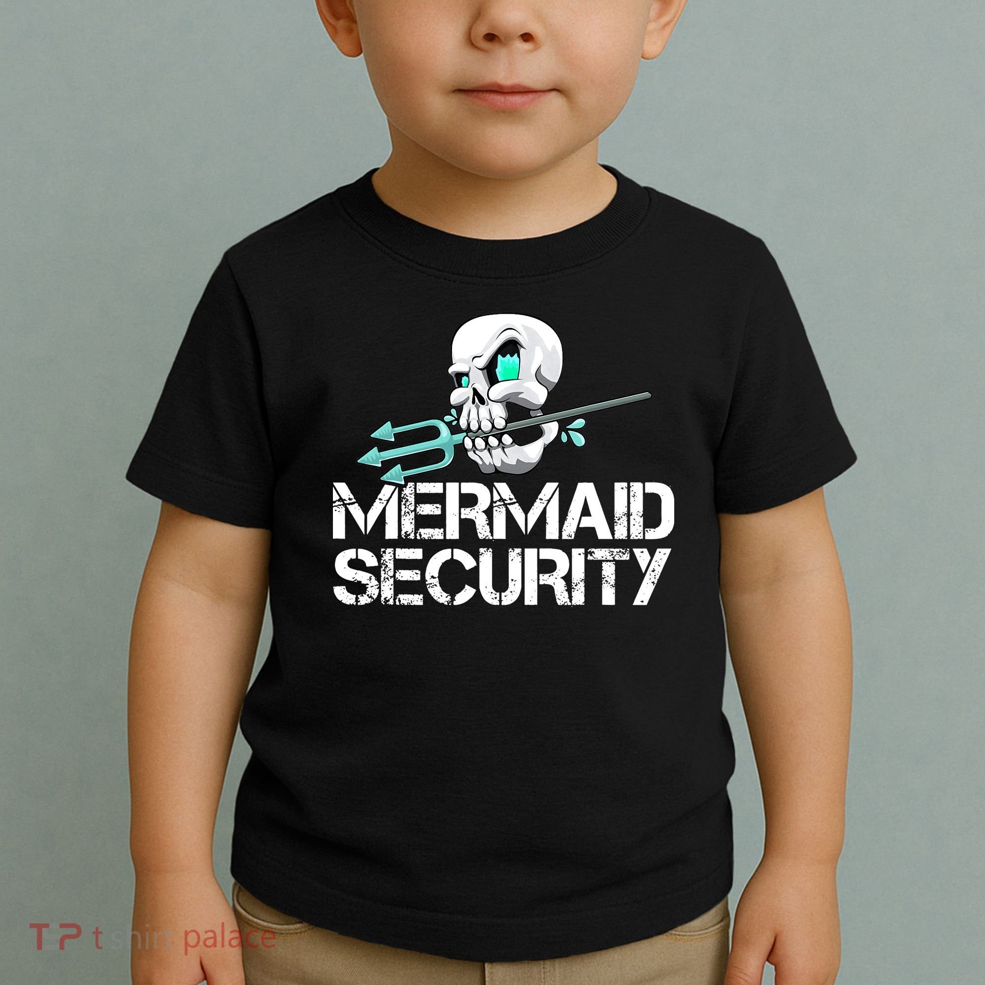 Mermaid Security Pirate Skull Swim Team Swimmer Toddler T-Shirt
