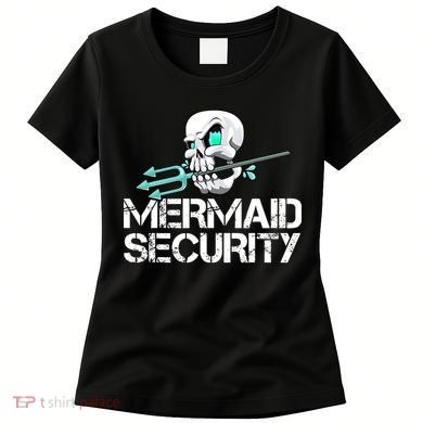 Mermaid Security Pirate Skull Swim Team Swimmer Women's T-Shirt