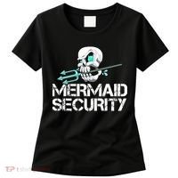 Mermaid Security Pirate Skull Swim Team Swimmer Women's T-Shirt thumb 0