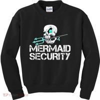 Mermaid Security Pirate Skull Swim Team Swimmer Kids Sweatshirt thumb 0