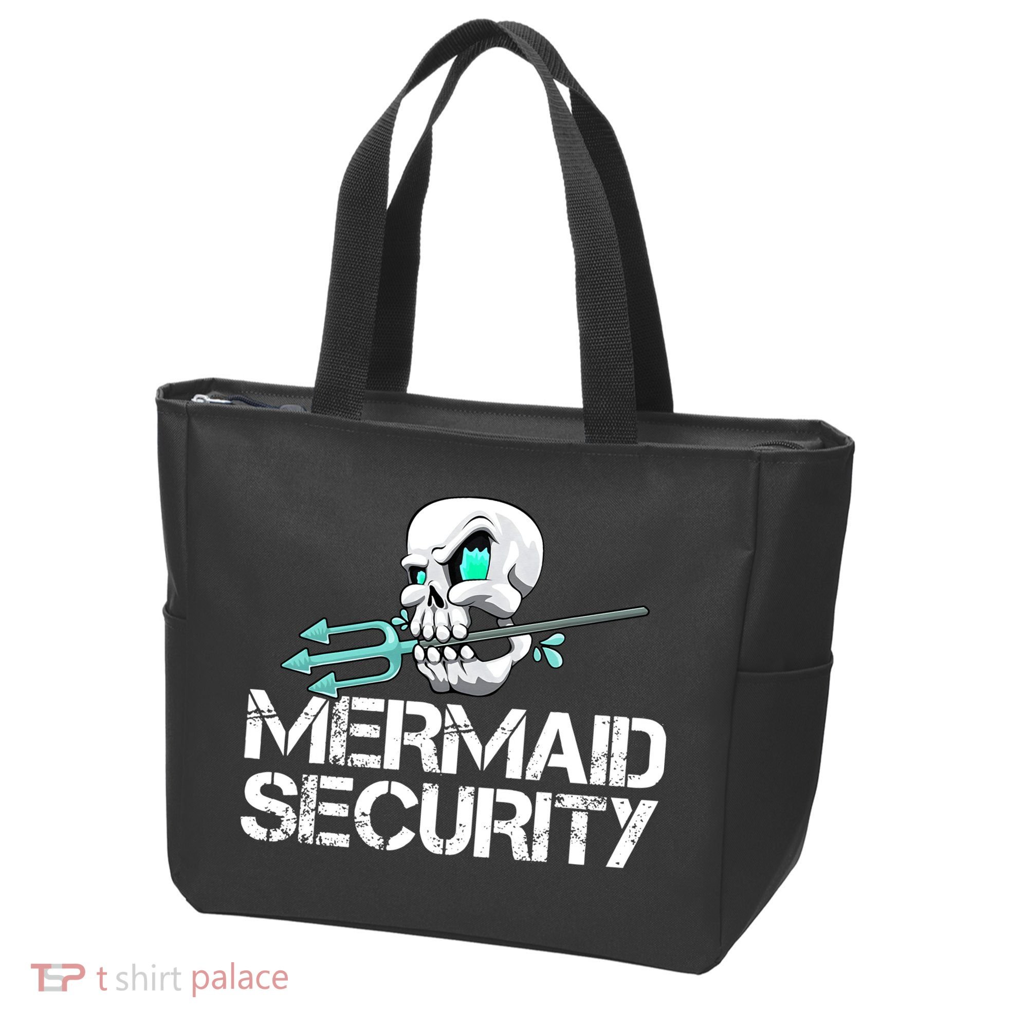 Mermaid Security Pirate Skull Swim Team Swimmer Tote Bag