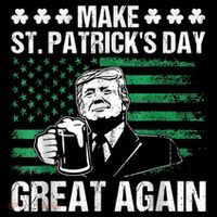 Make St Patricks Day Great Again Funny Trump Beer Drinking Bucket Hat thumb 4