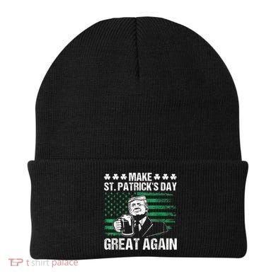 Make St Patricks Day Great Again Funny Trump Beer Drinking Beanie