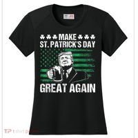Make St Patricks Day Great Again Funny Trump Beer Drinking Women's Cooling Performance Crew T-Shirt thumb 0
