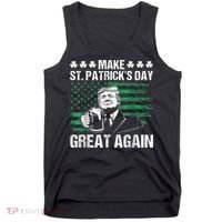 Make St Patricks Day Great Again Funny Trump Beer Drinking Tank Top thumb 0