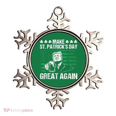 Make St Patricks Day Great Again Funny Trump Beer Drinking Ornament