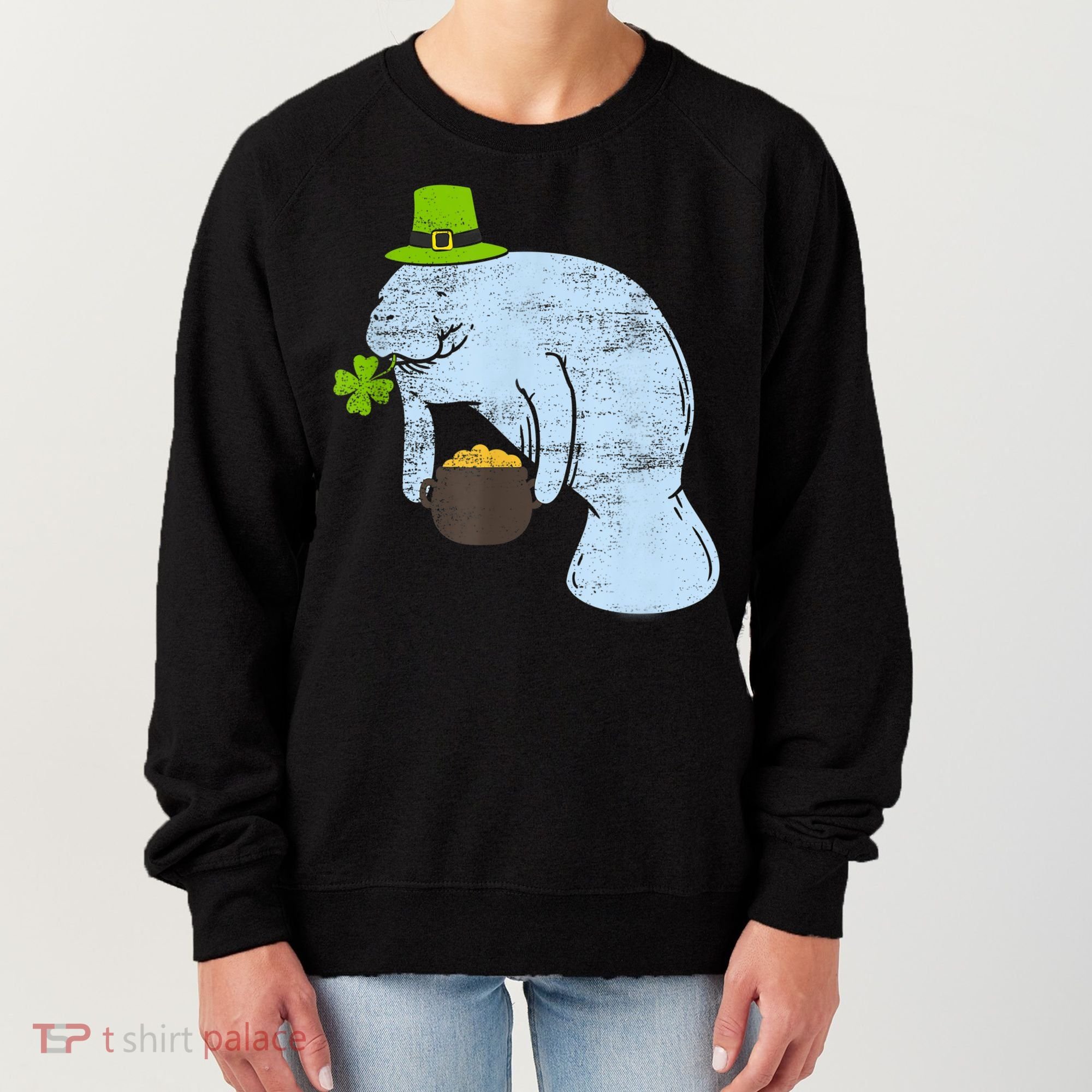 Manatee St. Patricks Day Women's Sweatshirt