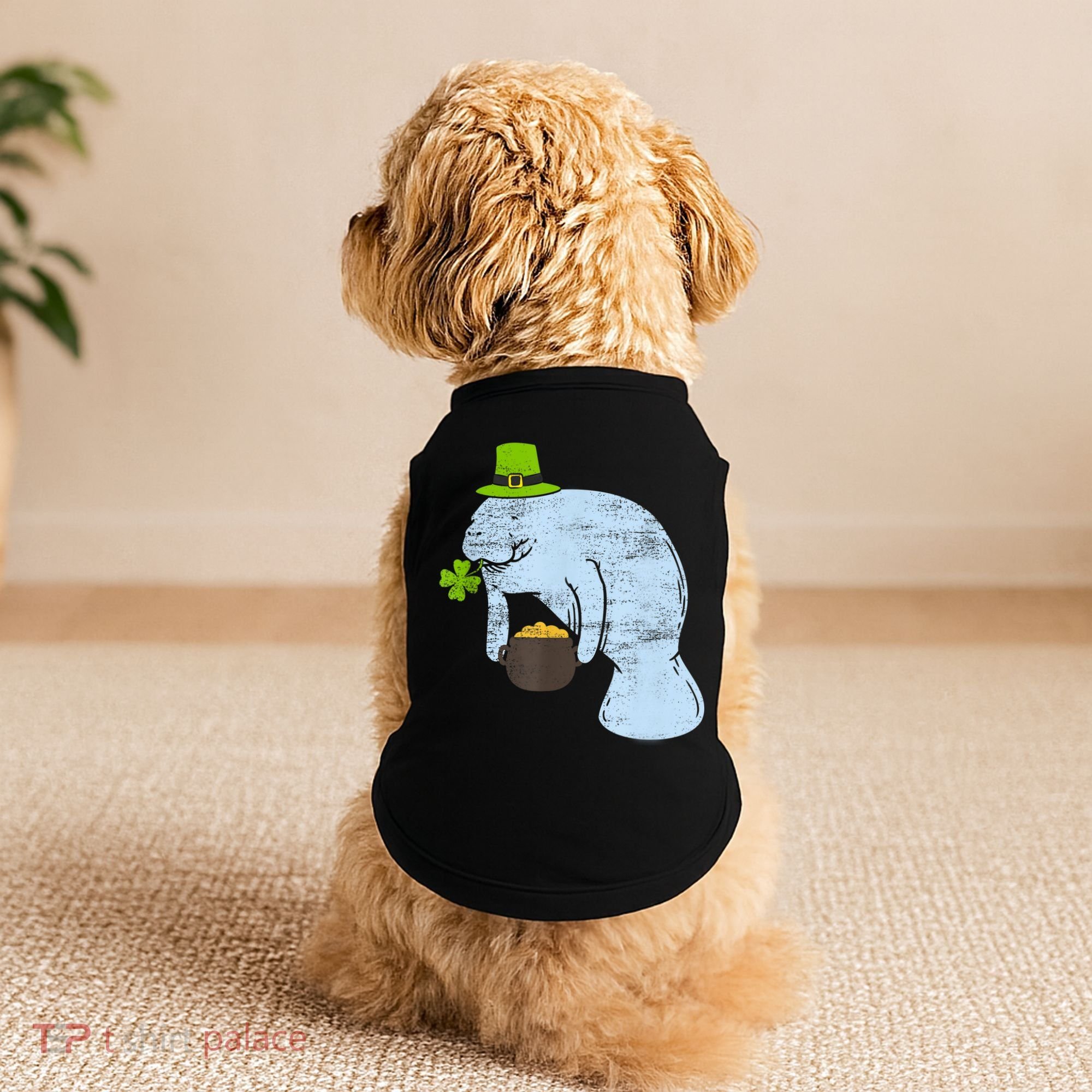 Manatee St. Patricks Day Doggie Tank