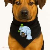 Manatee St. Patricks Day USA-Made Doggie Bandana thumb 1