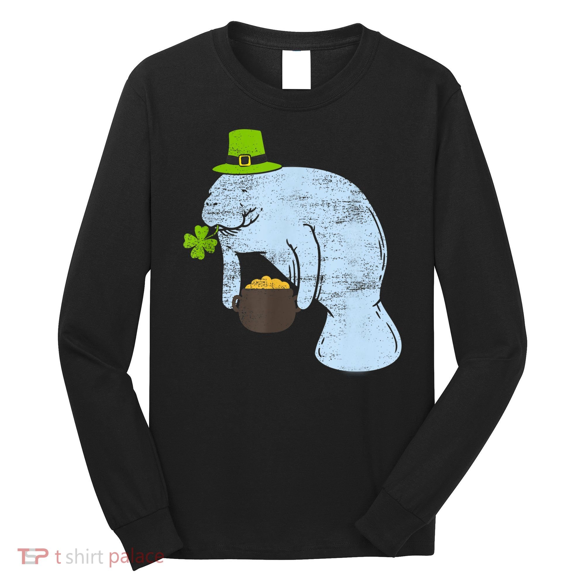 Manatee St. Patricks Day Long Sleeve Shirt