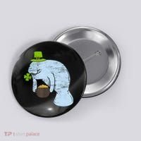 Manatee St. Patricks Day Button thumb 0