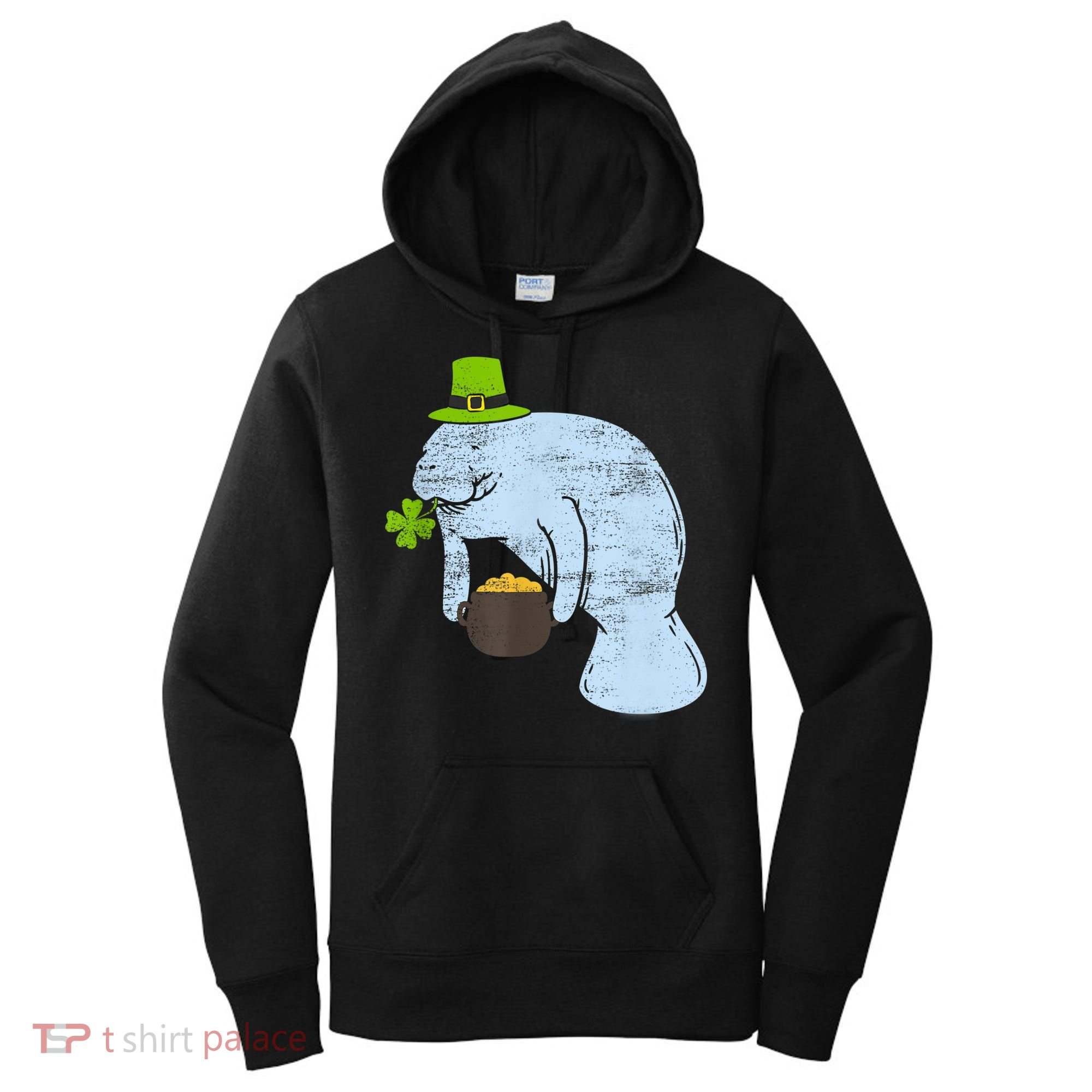 Manatee St. Patricks Day Women's Hoodie