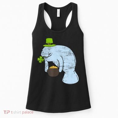 Manatee St. Patricks Day Women's Tank Top