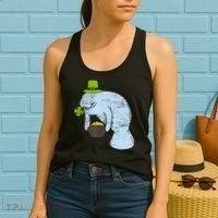 Manatee St. Patricks Day Women's Tank Top thumb 2