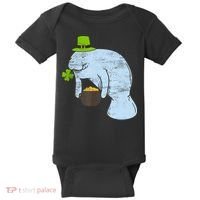Manatee St. Patricks Day Baby Bodysuit thumb 0