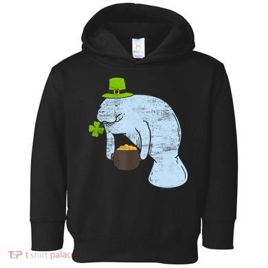 Manatee St. Patricks Day Toddler Hoodie