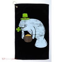 Manatee St. Patricks Day Golf Towel thumb 0