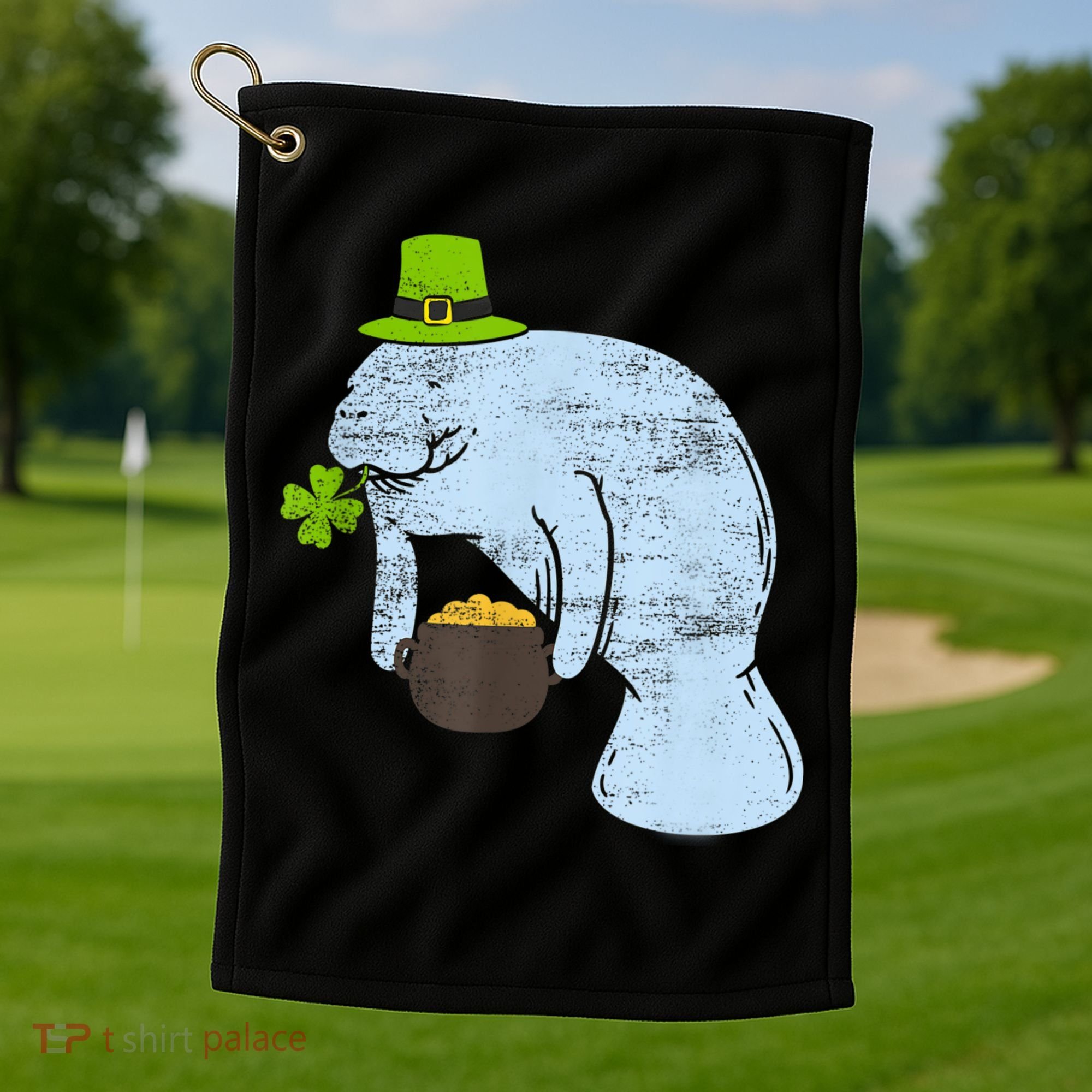 Manatee St. Patricks Day Golf Towel