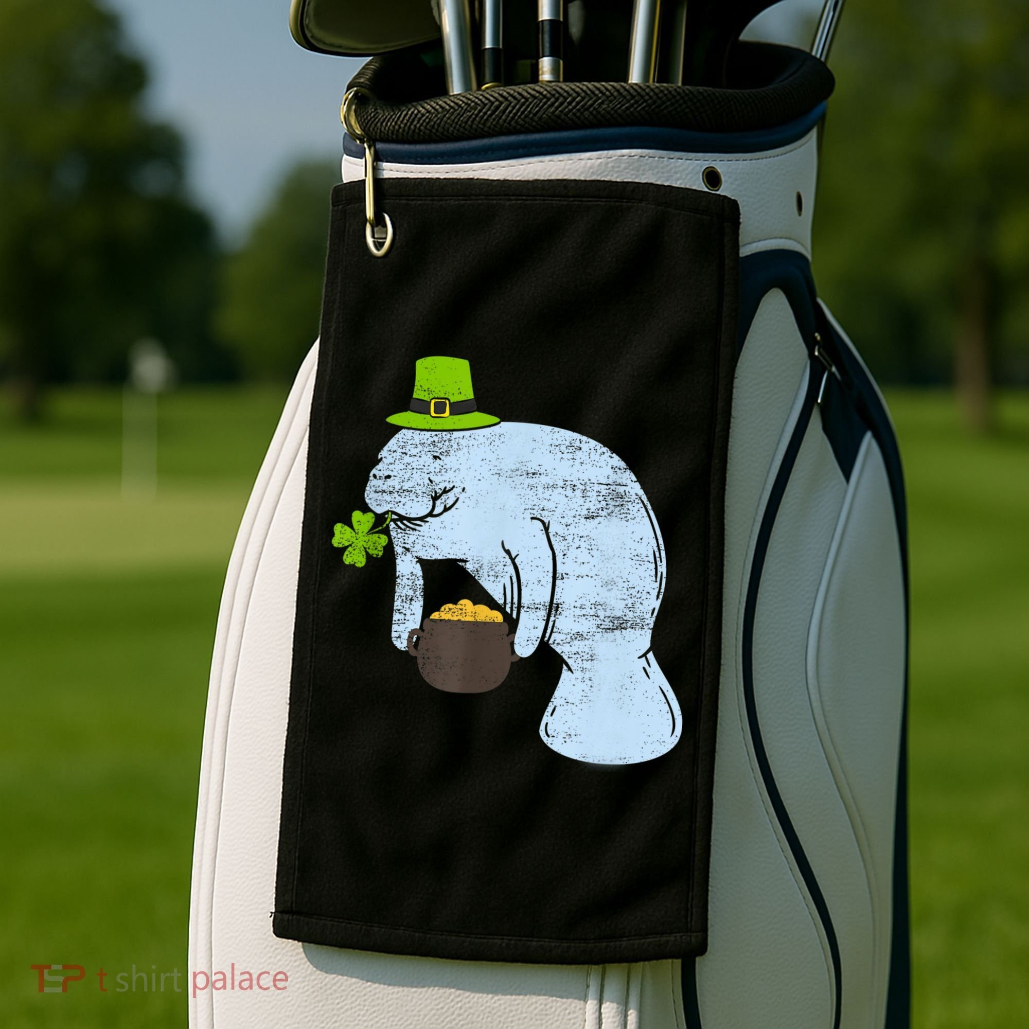 Manatee St. Patricks Day Golf Towel