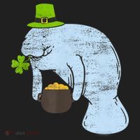 Manatee St. Patricks Day Golf Towel thumb 3