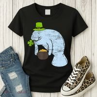 Manatee St. Patricks Day Women's T-Shirt thumb 3