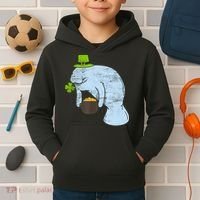 Manatee St. Patricks Day Kids Hoodie thumb 2