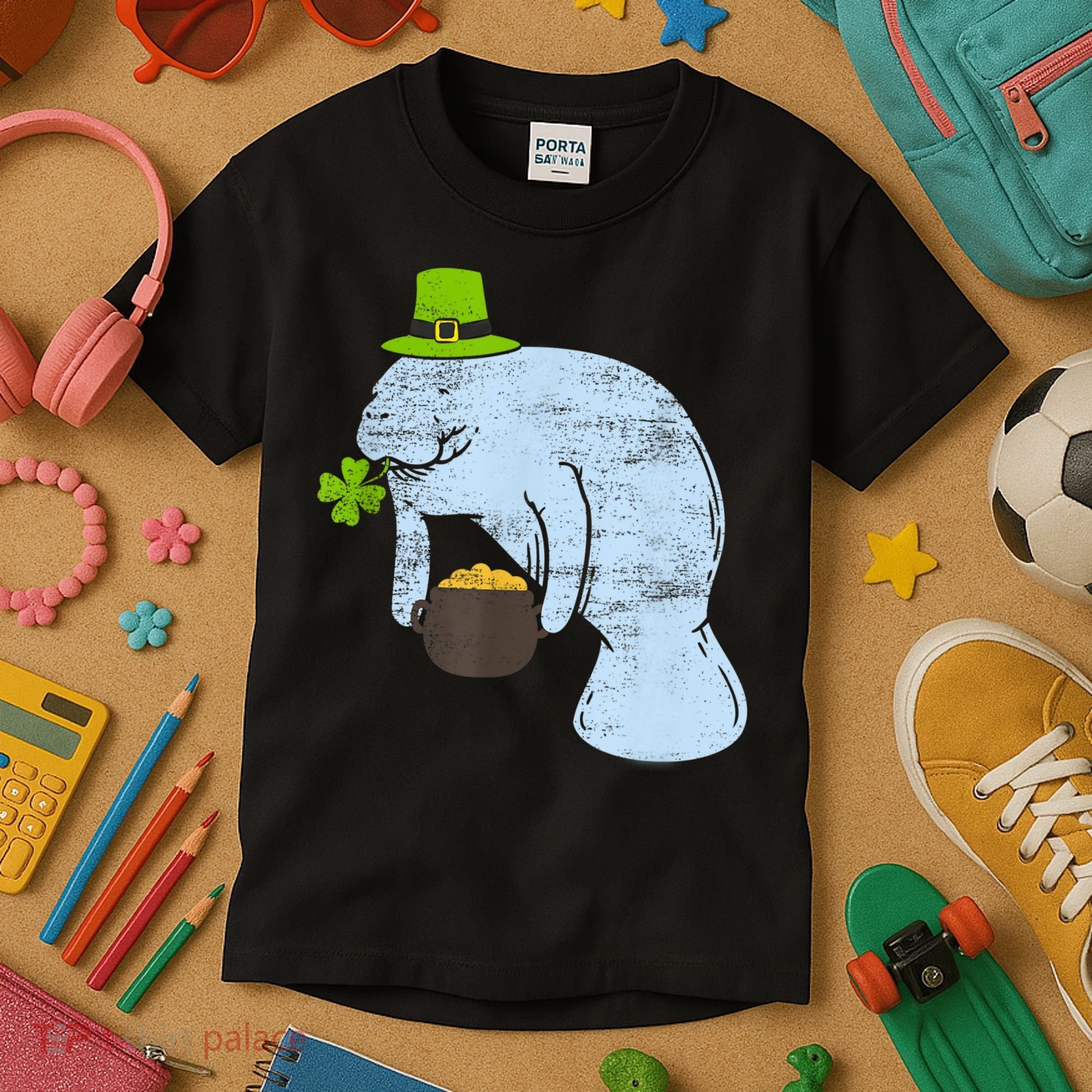 Manatee St. Patricks Day Kids T-Shirt
