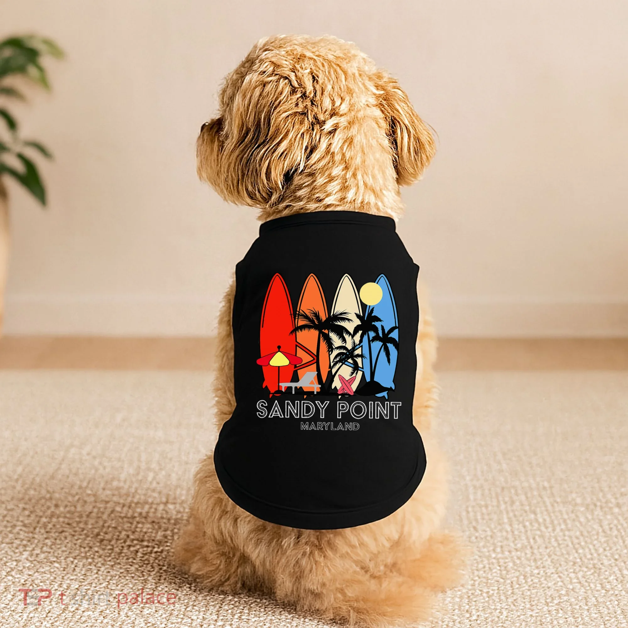 Maryland Sandy Point Retro Surfer Doggie Tank