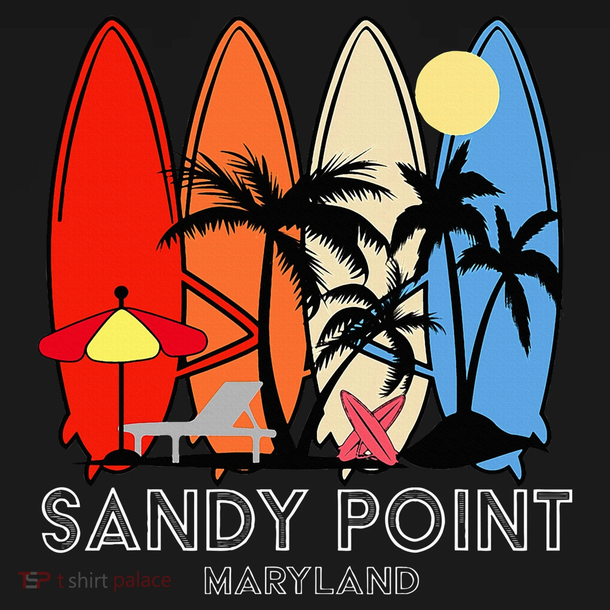 Maryland Sandy Point Retro Surfer Doggie Tank