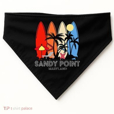 Maryland Sandy Point Retro Surfer USA-Made Doggie Bandana