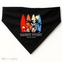 Maryland Sandy Point Retro Surfer USA-Made Doggie Bandana thumb 0