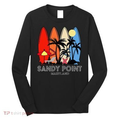 Maryland Sandy Point Retro Surfer Long Sleeve Shirt