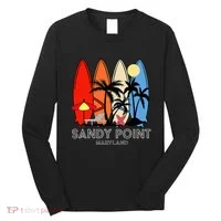 Maryland Sandy Point Retro Surfer Long Sleeve Shirt thumb 0
