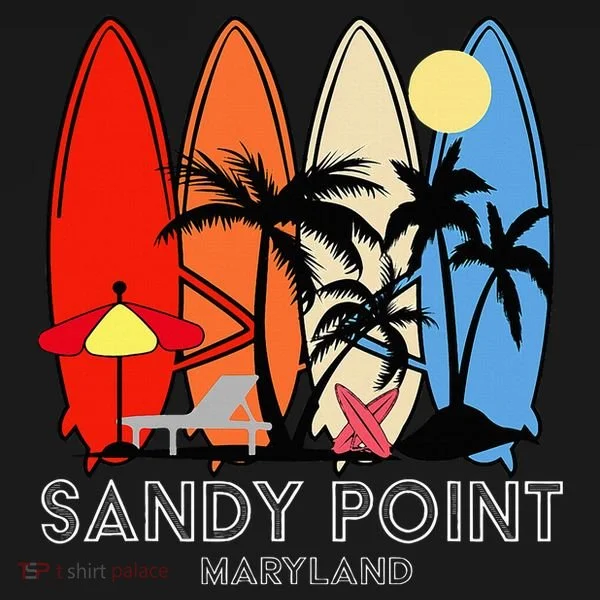 Maryland Sandy Point Retro Surfer Long Sleeve Shirt