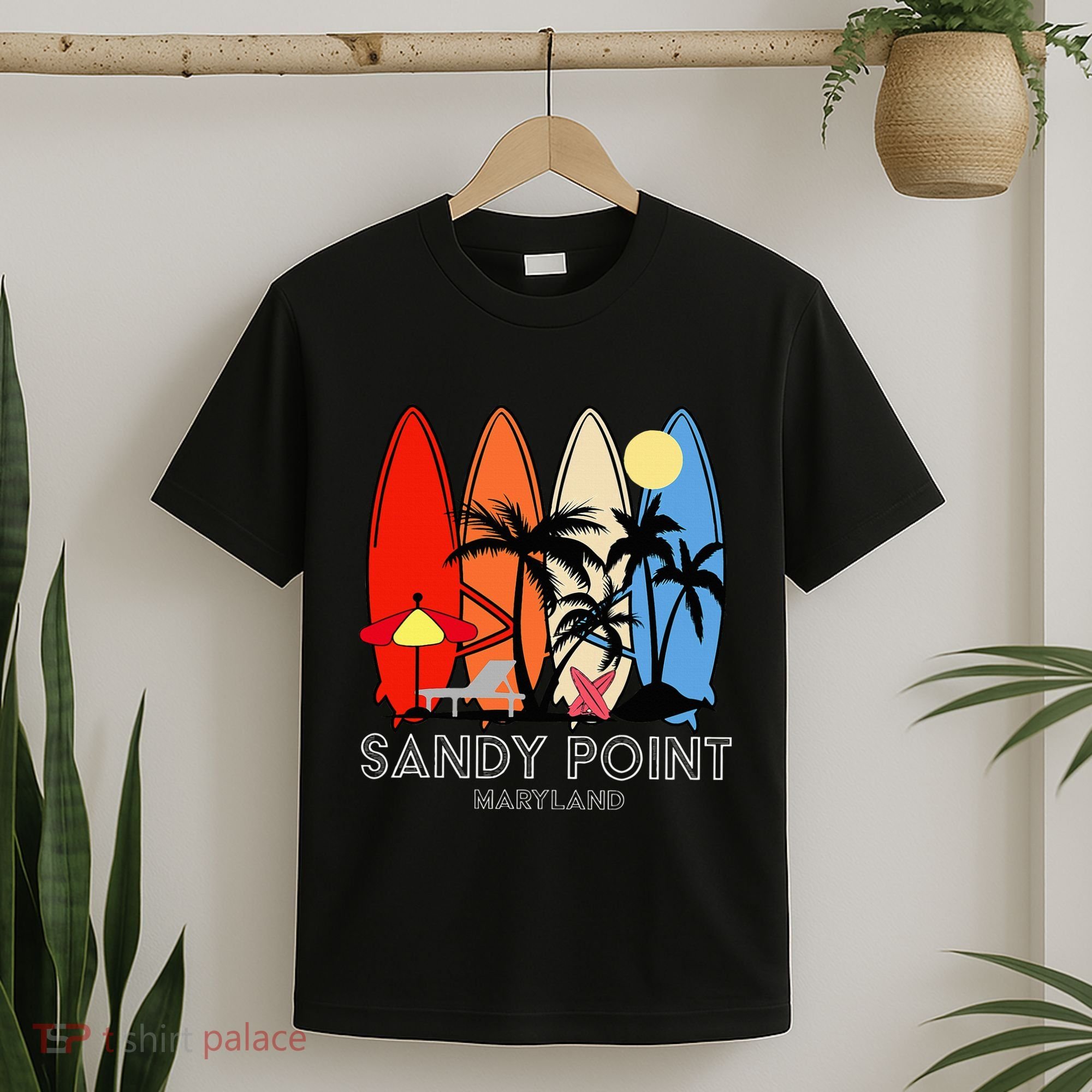 Maryland Sandy Point Retro Surfer T-Shirt