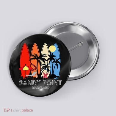 Maryland Sandy Point Retro Surfer Button