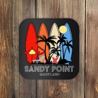 Maryland Sandy Point Retro Surfer Coaster