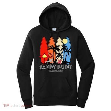 Maryland Sandy Point Retro Surfer Women's Hoodie