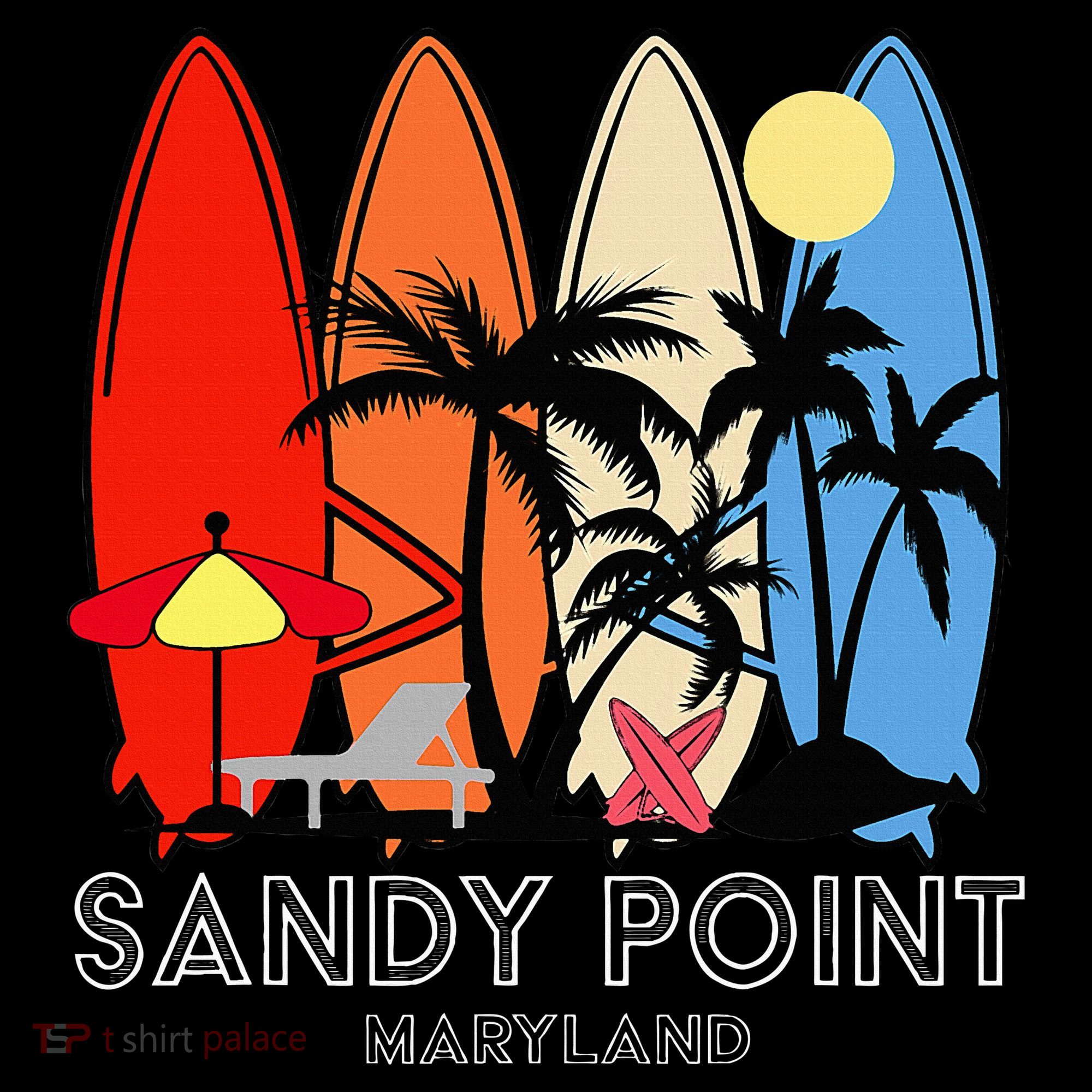 Maryland Sandy Point Retro Surfer Women's Hoodie