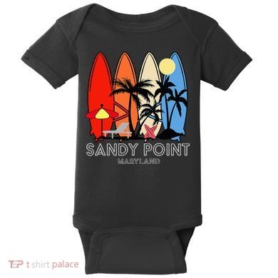 Maryland Sandy Point Retro Surfer Baby Bodysuit