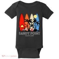 Maryland Sandy Point Retro Surfer Baby Bodysuit thumb 0